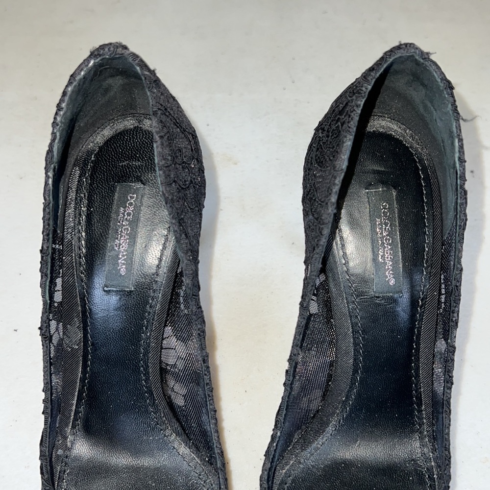 DOLCE & GABBANA HIGH HEEL LACED PUMPS - Picture 8 of 11